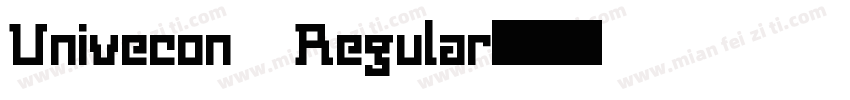 Univecon Regular字体转换